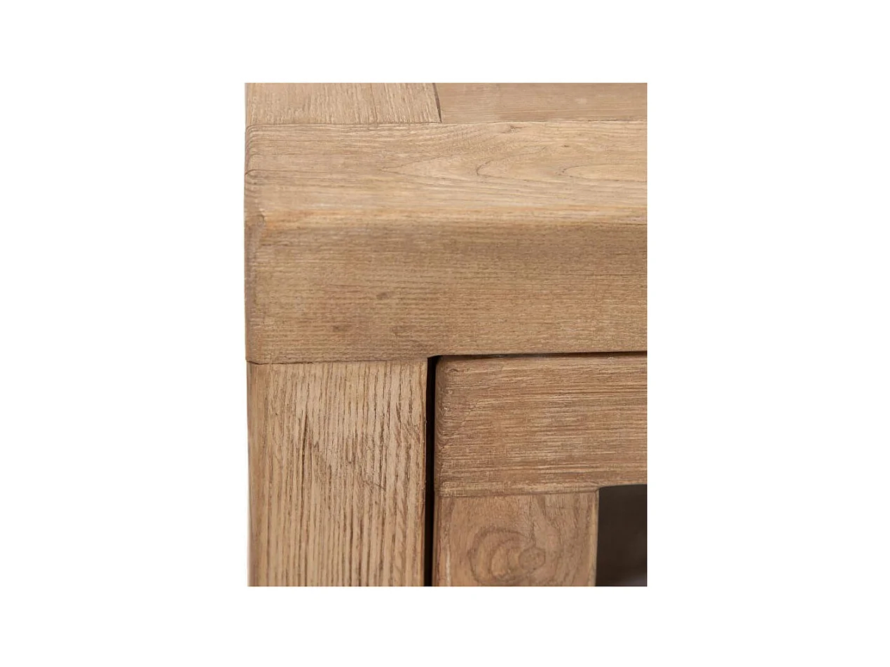 Meuble TV 4 portes Bois d'orme massif - IMANI