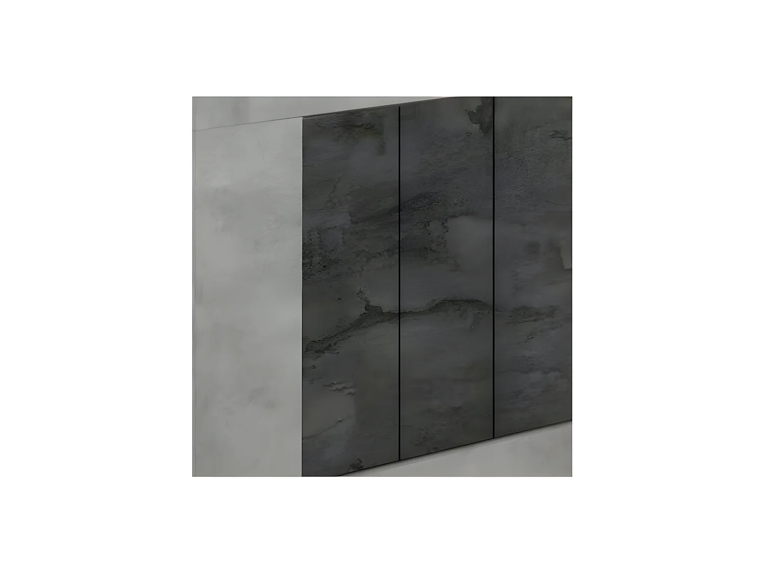 Meuble TV 3 portes Béton ciré clair/foncé - LUBIO n°1