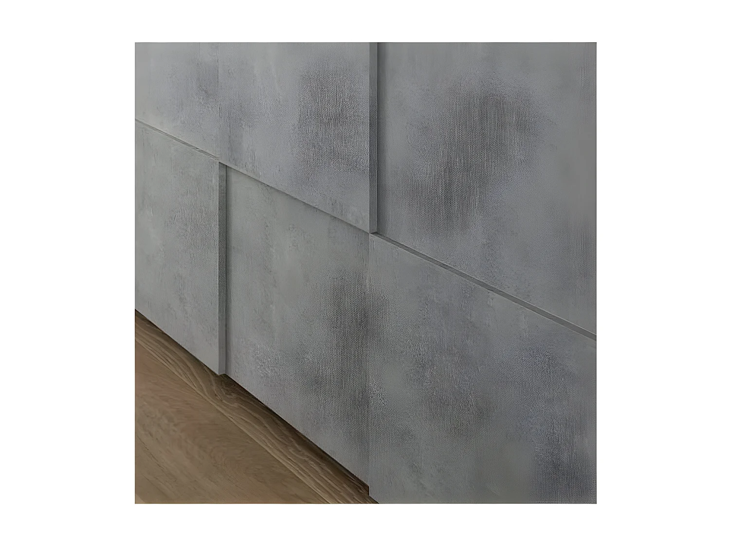 Meuble TV 1 porte 1 tiroir Béton ciré clair - TICATO