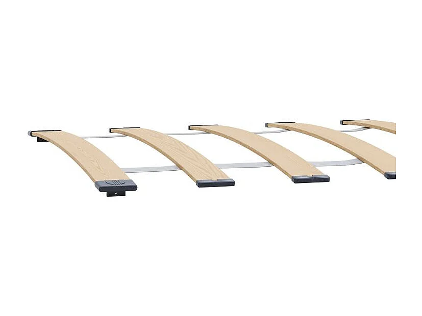 DUBI - Lit cabane pour enfant 80 x 160 cm naturel avec sommier, barrières de sécurité et matelas
