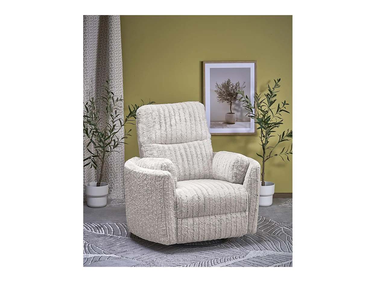 Poltrona Pegas/funzione relax (elettrica)/rivestimento in tessuto/beige