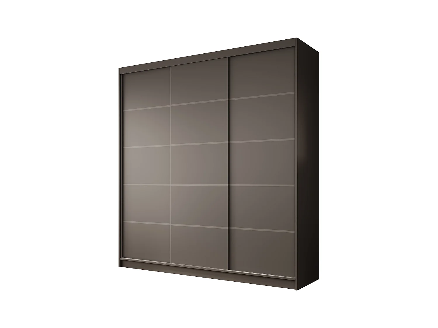 Armoire Roberto (200cm)/portes coulissantes/Noir