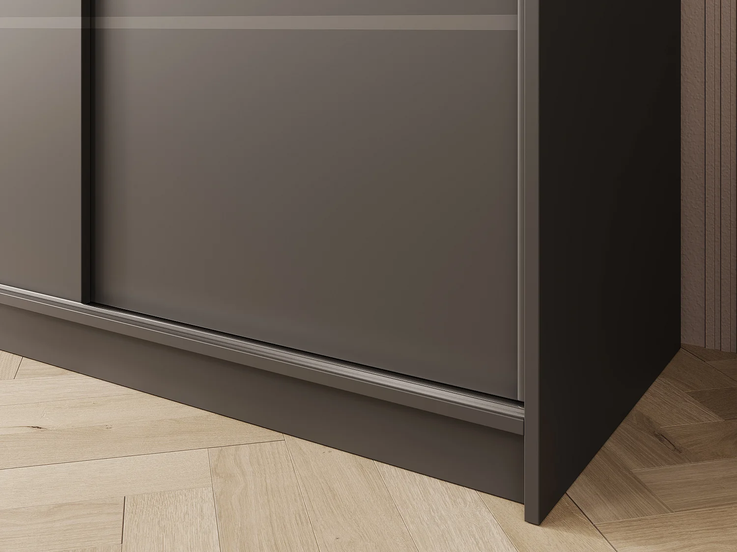 Armoire Roberto (200cm)/portes coulissantes/Noir