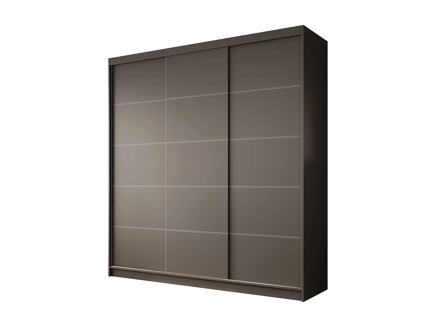 Armoire Roberto (200cm)/portes coulissantes/Noir