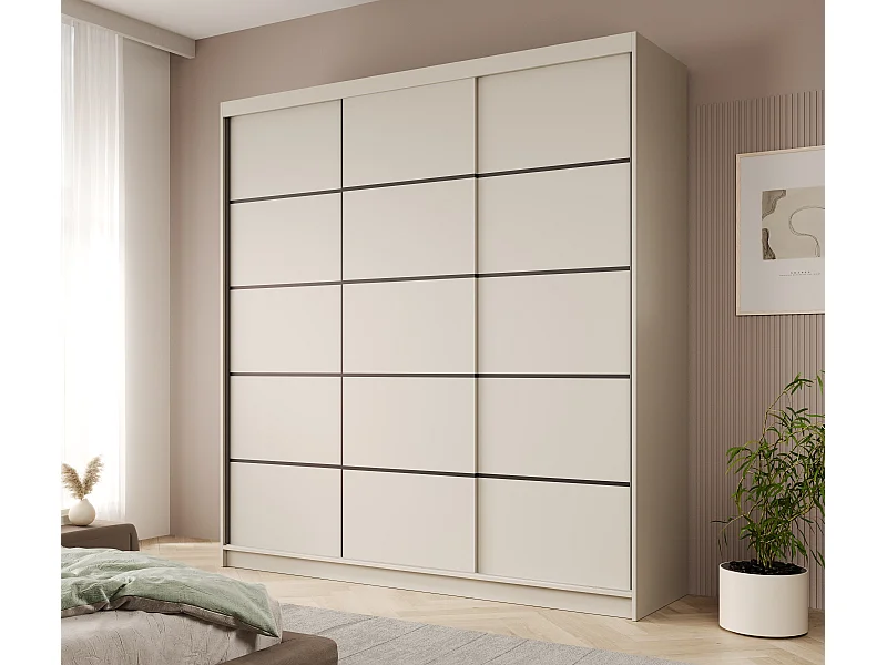 Armadio Roberto (200cm)/ante scorrevoli/Beige
