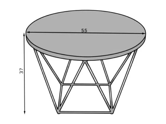 Table basse Lian/métal et contreplaqué/noir&artisan