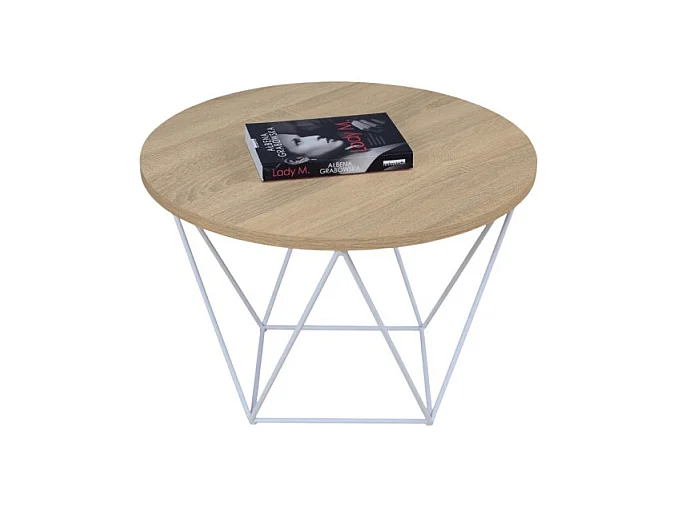 Couchtisch Lian Lux/Metall&Sperrholz/Weiß&Sonoma