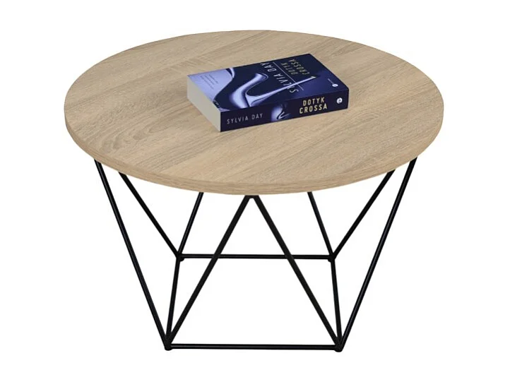 Couchtisch Lian/metall&Sperrholz/Schwarz&Sonoma