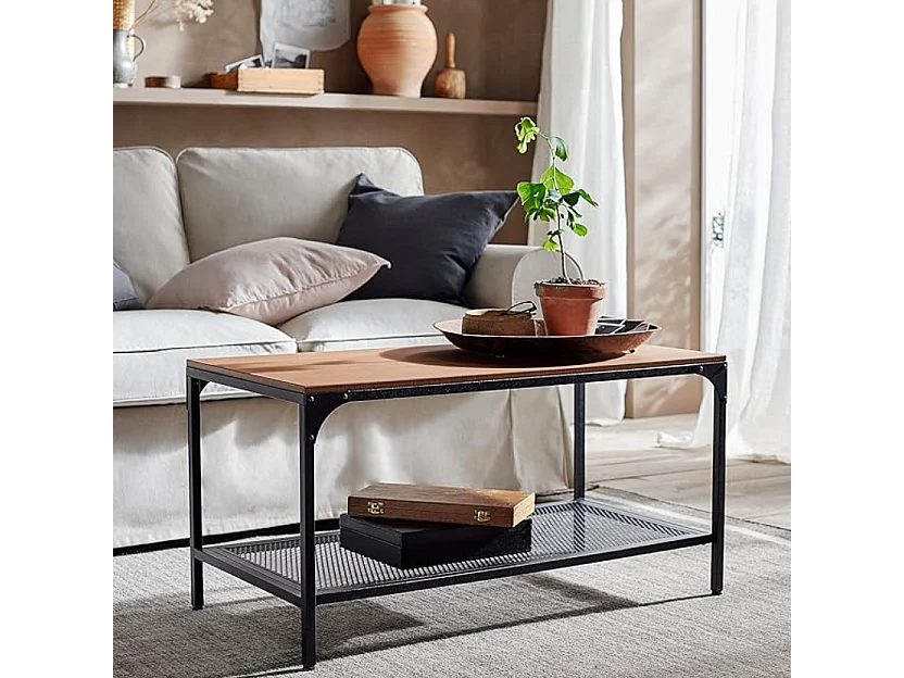 Couchtisch Lex/Laminatplatte&Metall/Eichebraun