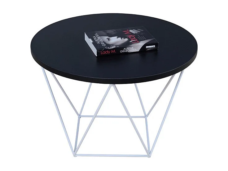 Couchtisch Lian Lux/Metall&Sperrholz/Weiß&Schwarz