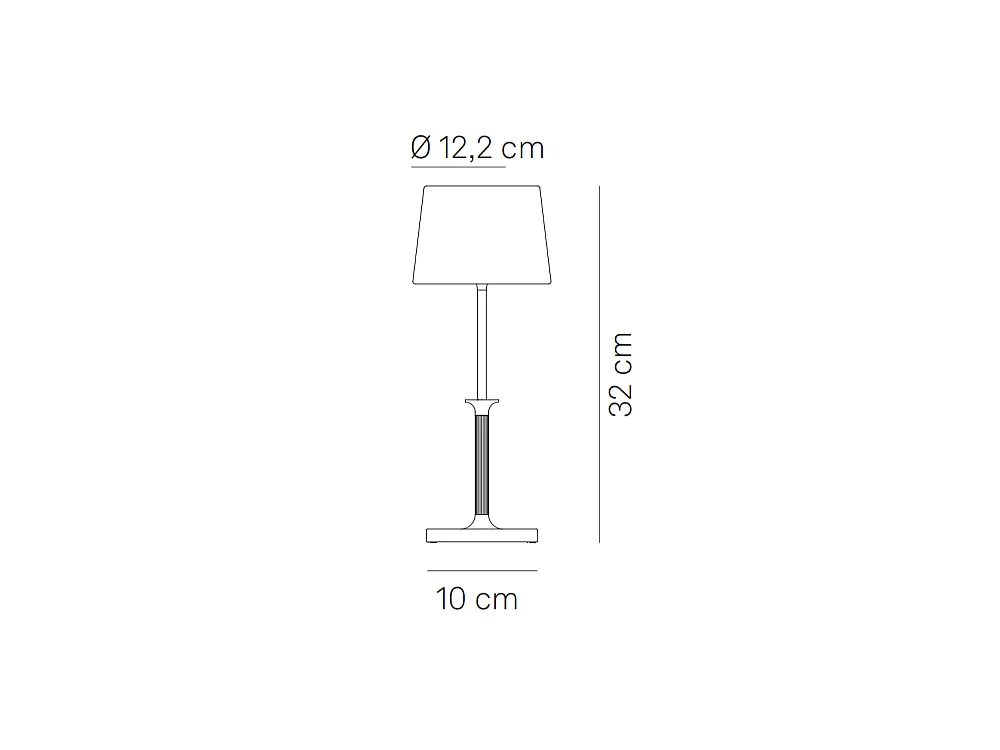 Lampe de table rechargeable à LED Poldina Classic Zafferano avec variateur tactile - Design élégant sans fil, blanche