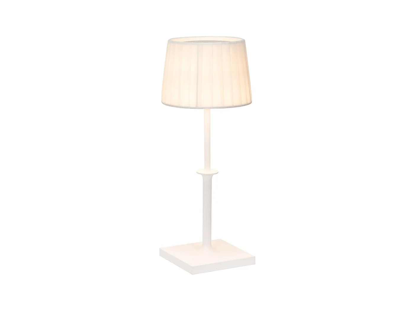 Poldina Classic Zafferano LED-Touch-Dimmer, wiederaufladbare Tischlampe - elegantes kabelloses Design, Weiß