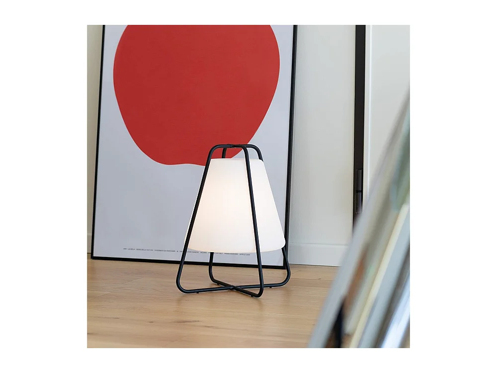 Lampe LED Tipi Zafferano Rechargeable - Tactile, Intérieur et Extérieur IP65, Design Moderne Sans Fil Blanc