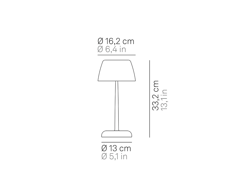 Lampe connectée Trilli Wi-Fi Zafferano - LED rechargeable, tactile, application Wi-Fi, céramique décorée blanche et rouille