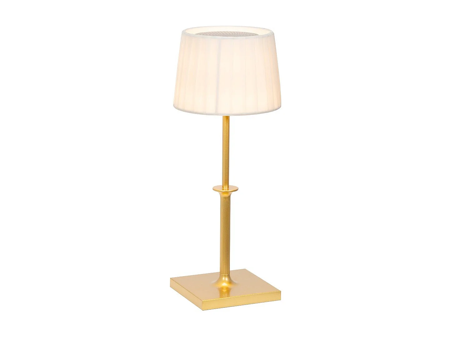 Luminária de mesa recarregável com dimmer LED Poldina Classic Zafferano - Design elegante sem fio dourado