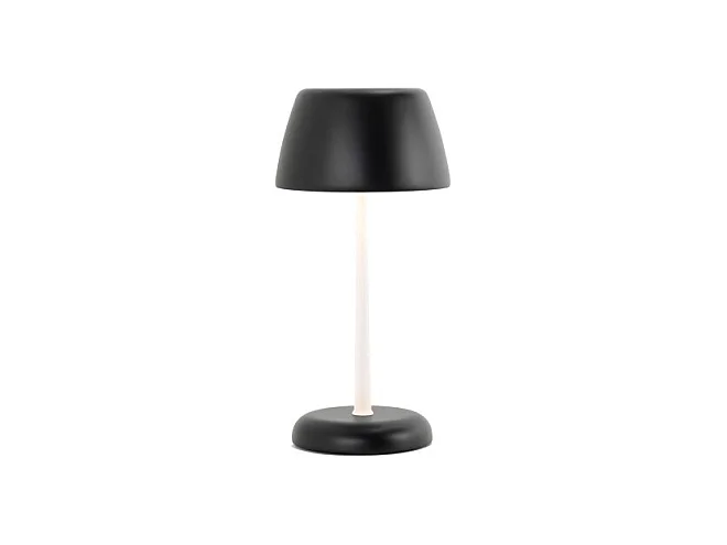 Lampe connectée Trilli Wi-Fi Zafferano - LED rechargeable, tactile, application Wi-Fi, céramique décorée blanche et noire