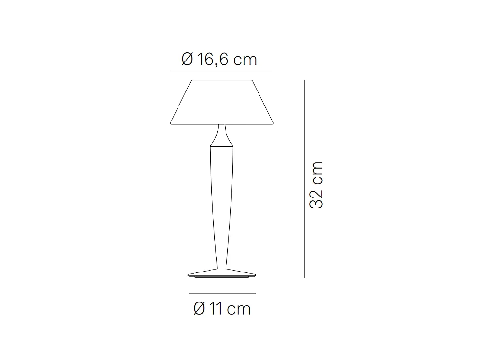 Lámpara de mesa recargable Flaminia Zafferano LED táctil - Diseño clásico inalámbrico dorado