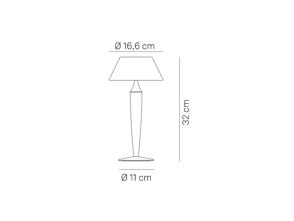 Flaminia Zafferano Led Touch oplaadbare tafellamp - Klassiek design draadloos brons