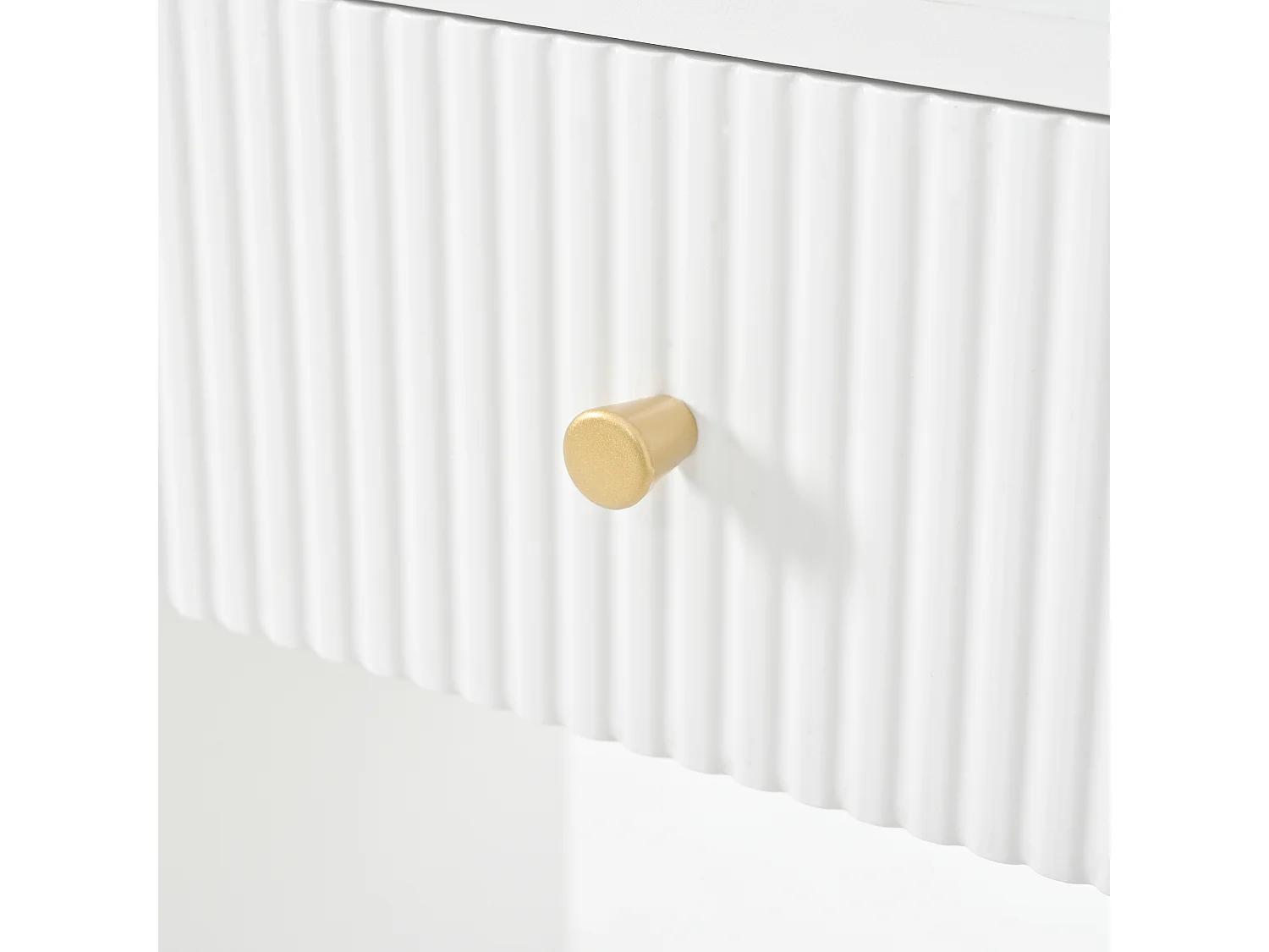 Beleuchteter Schminktisch mit Spiegel und Hocker – Schminktisch mit Schubladen und offenem Regal