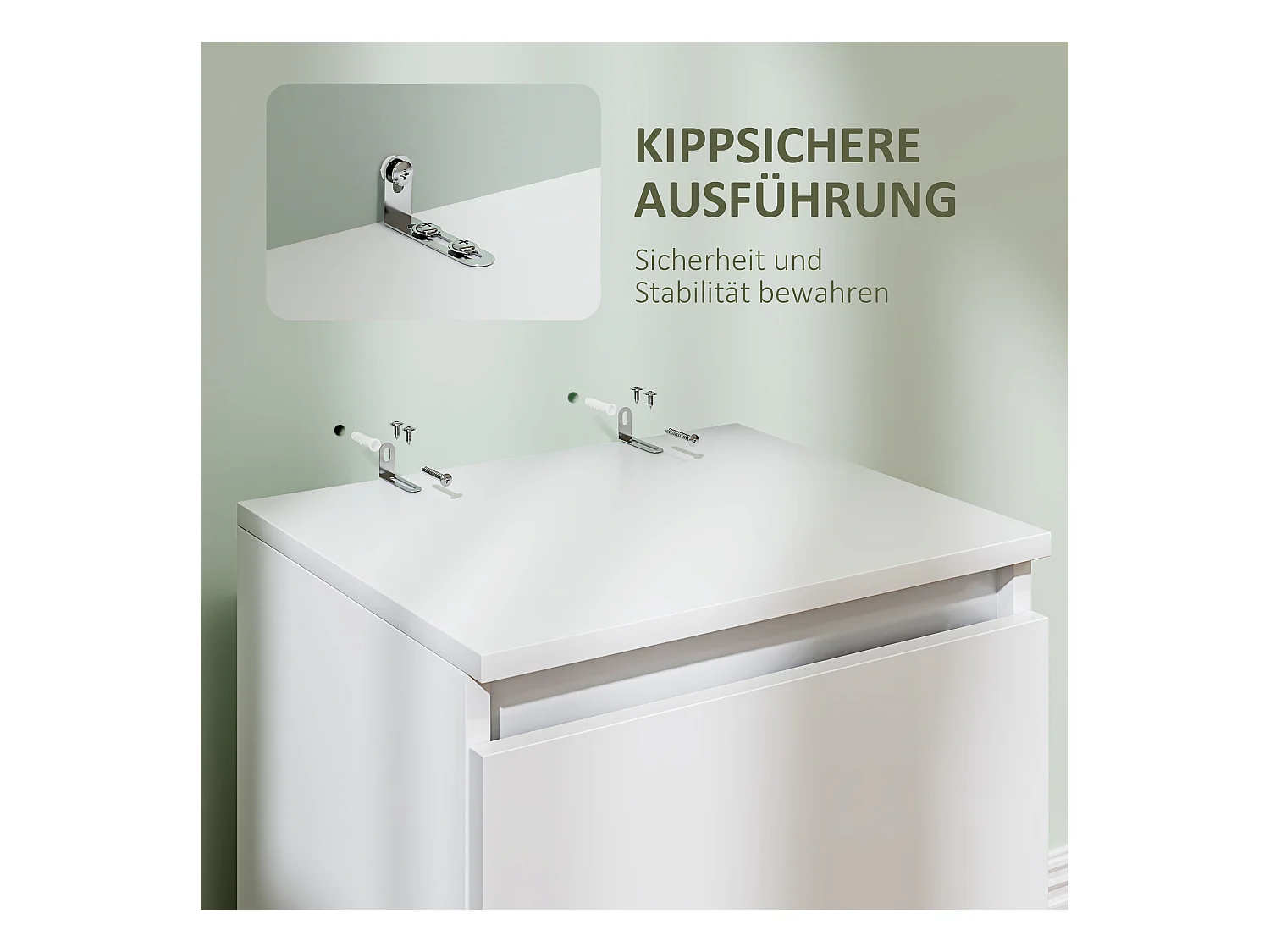 Nachttisch mit 2 Schubladen, Nachttisch mit Stauraum, Nachttisch