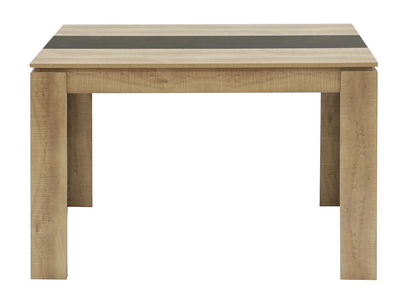 Table de salle à manger rectangle 6 personnes avec 110cm - Noir