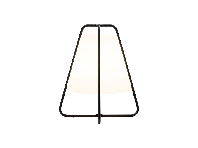 Lampada Led Teepee Zafferano Ricaricabile - Touch, da Interno ed Esterno IP65, Design Moderno Senza Fili Nera