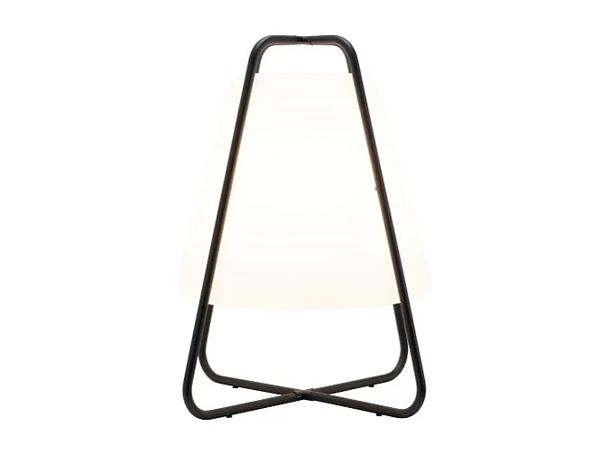 Lâmpada LED recarregável Teepee Zafferano - Toque, IP65 para ambientes internos e externos, design moderno, sem fio, preta