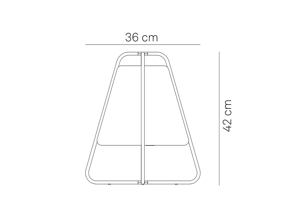 Lâmpada LED recarregável Teepee Zafferano - Toque, IP65 para ambientes internos e externos, design moderno, sem fio, preta