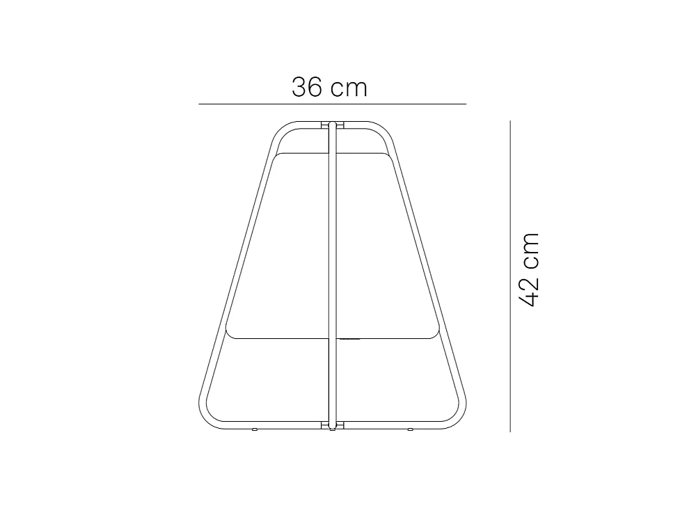 Lâmpada LED recarregável Teepee Zafferano - Toque, IP65 para ambientes internos e externos, design moderno, sem fio, preta