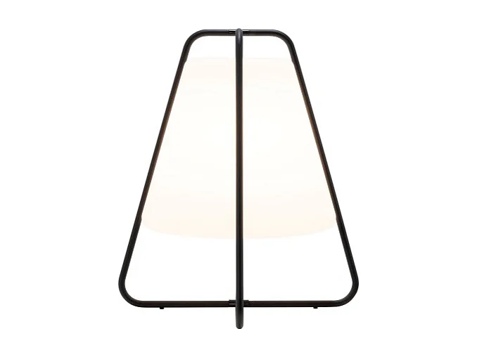 Lâmpada LED recarregável Teepee Zafferano - Toque, IP65 para ambientes internos e externos, design moderno, sem fio, preta