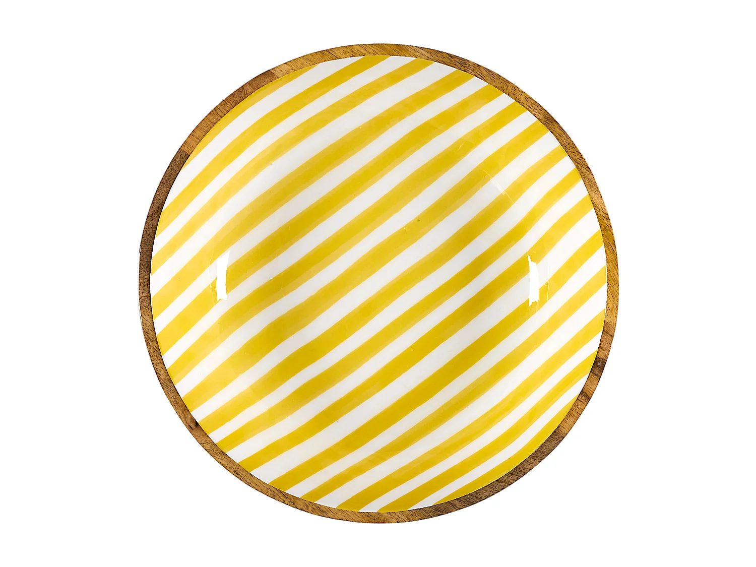 Saladier Manguier Dolce Vita Jaune D33cm Jaune, Blanc