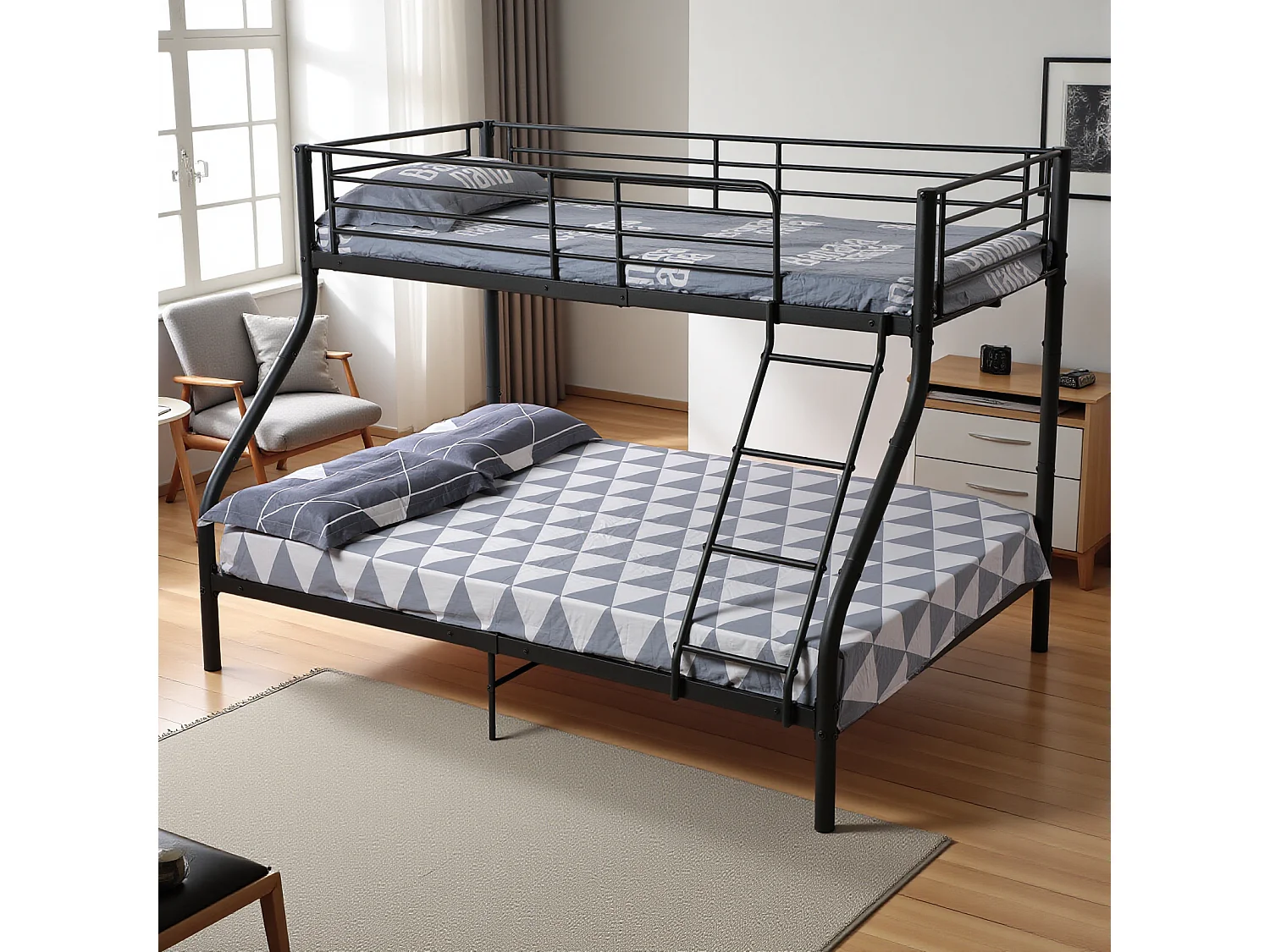 Litera de Metal Negro para Adultos - Diseño Moderno y Resistente