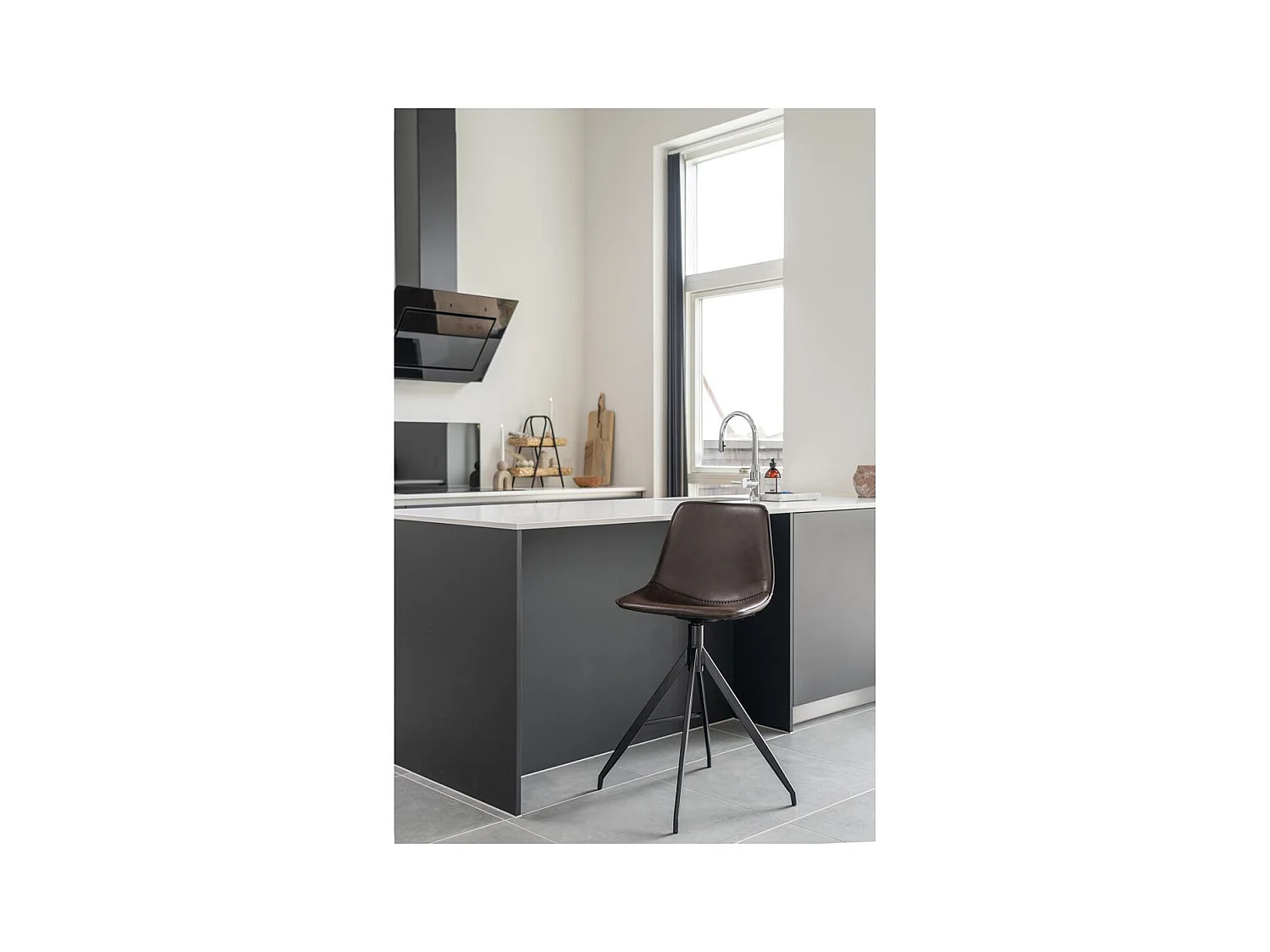 Monaco tabouret de bar marron.