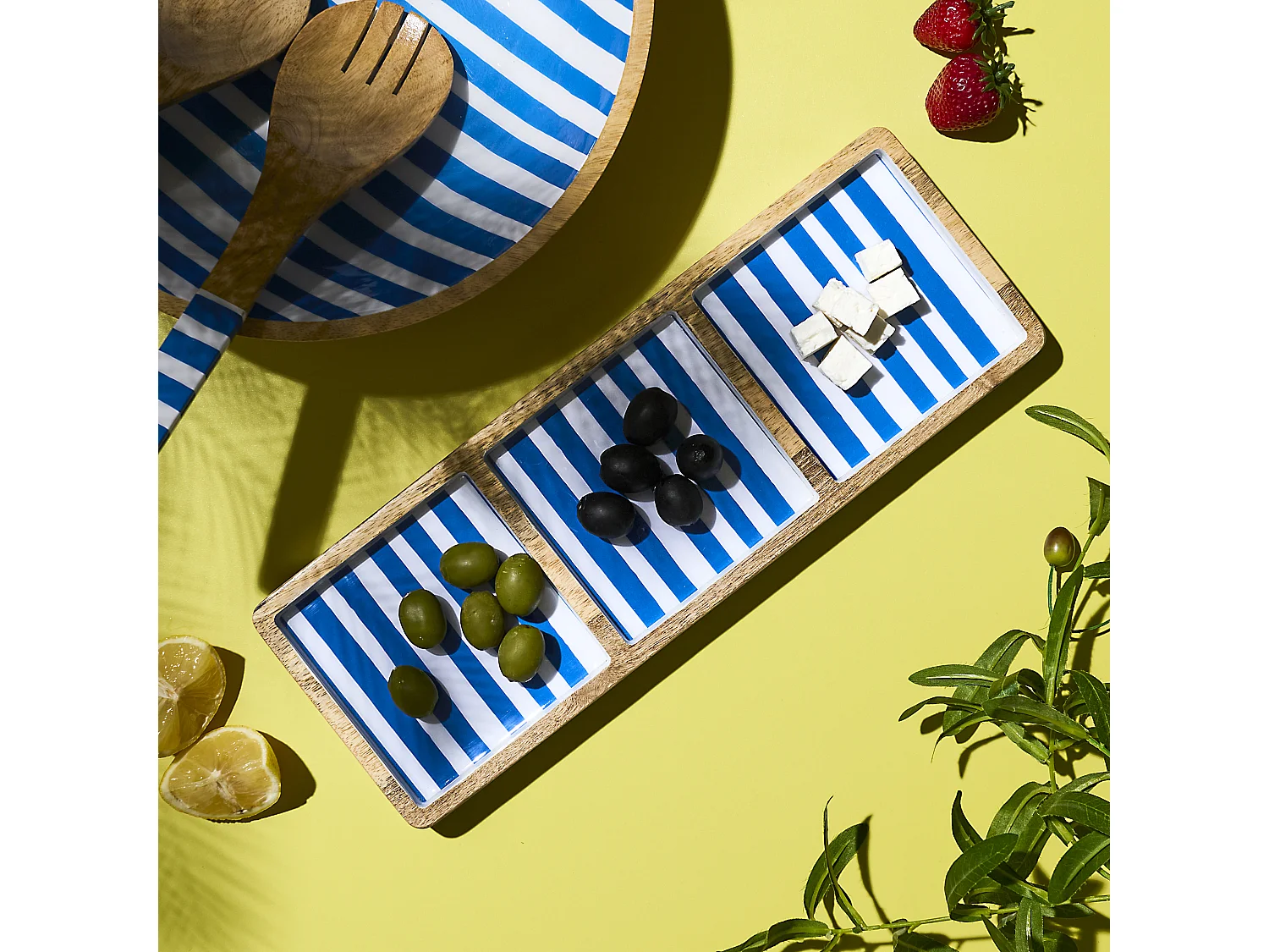 Planche Compartiments Manguier Dolce Vita Bleu Blanc, Bleu