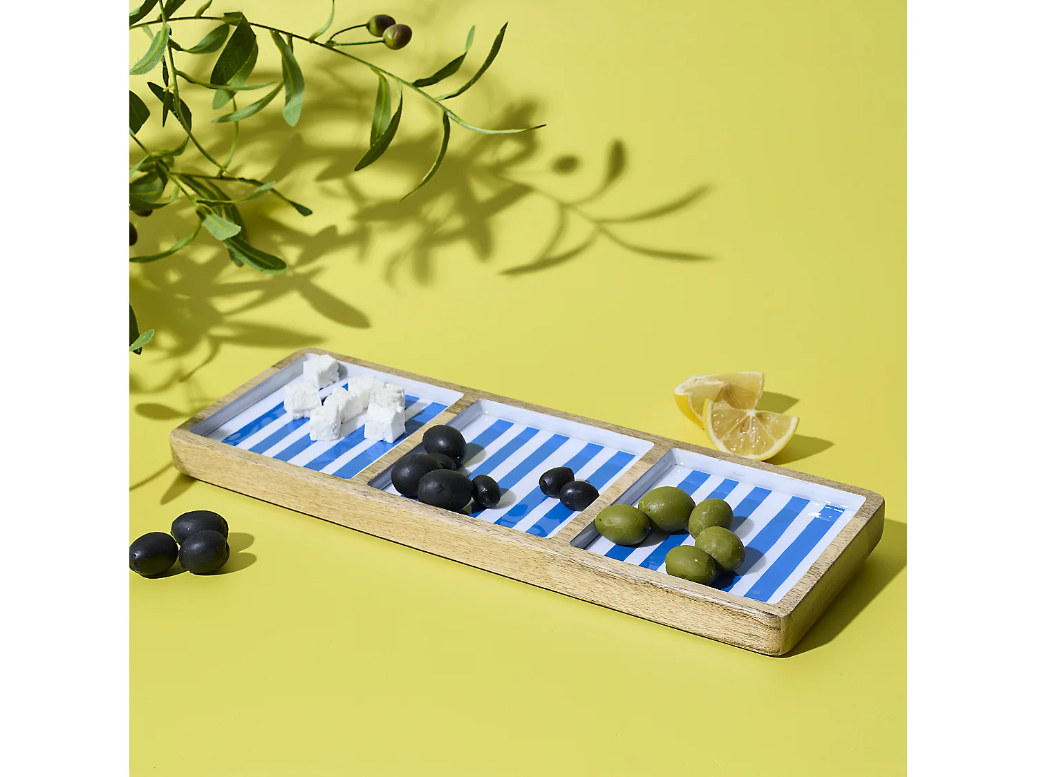 Planche Compartiments - HOME DECO FACTORY - Dolce Vita - Manguier - Bleu