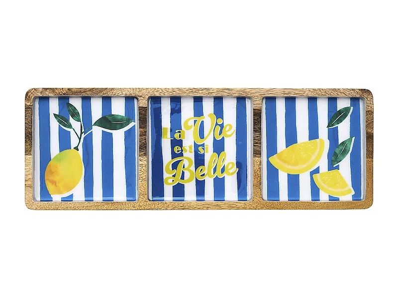 Planche Compartiments Manguier Dolce Vita Bleu Blanc, Bleu