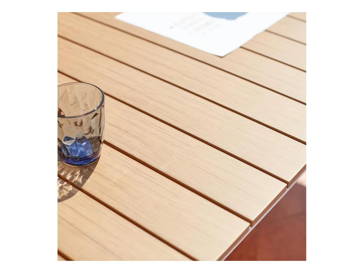 Table extensible de jardin 8 places en aluminium et bois MADEIRA