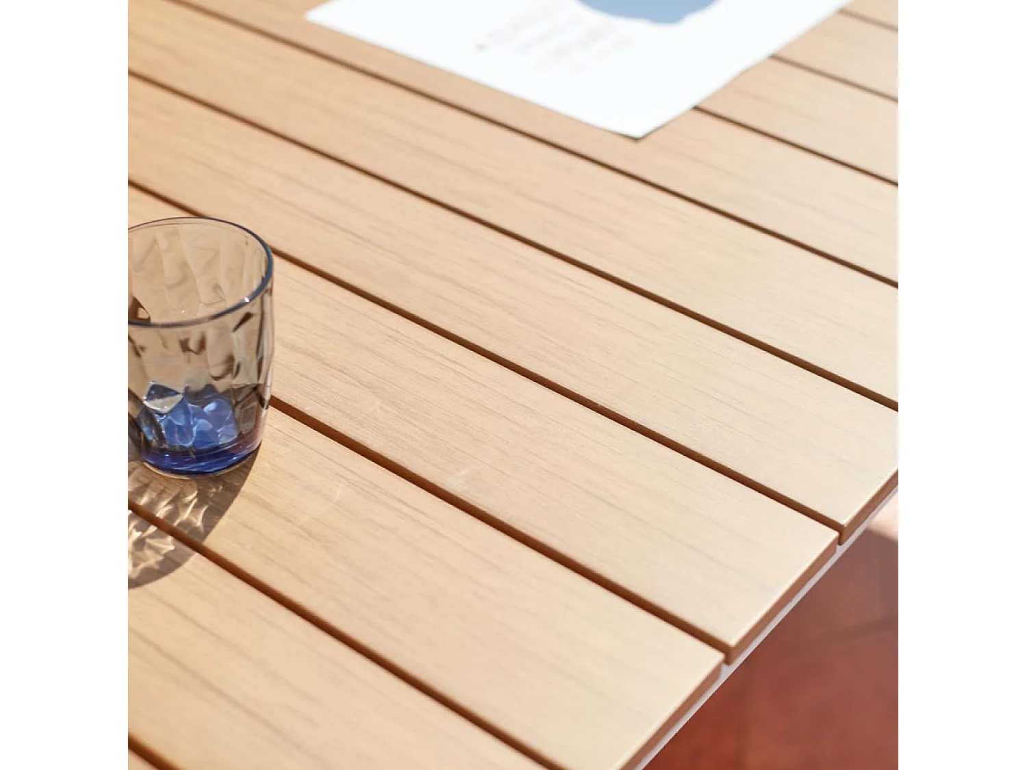 Table extensible de jardin 8 places en aluminium et bois MADEIRA