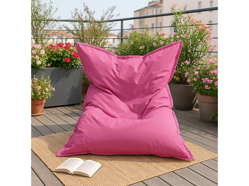 Outdoor-Pouf XXL 180x140cm Rosa MOKU Bequem und Strapazierfähig