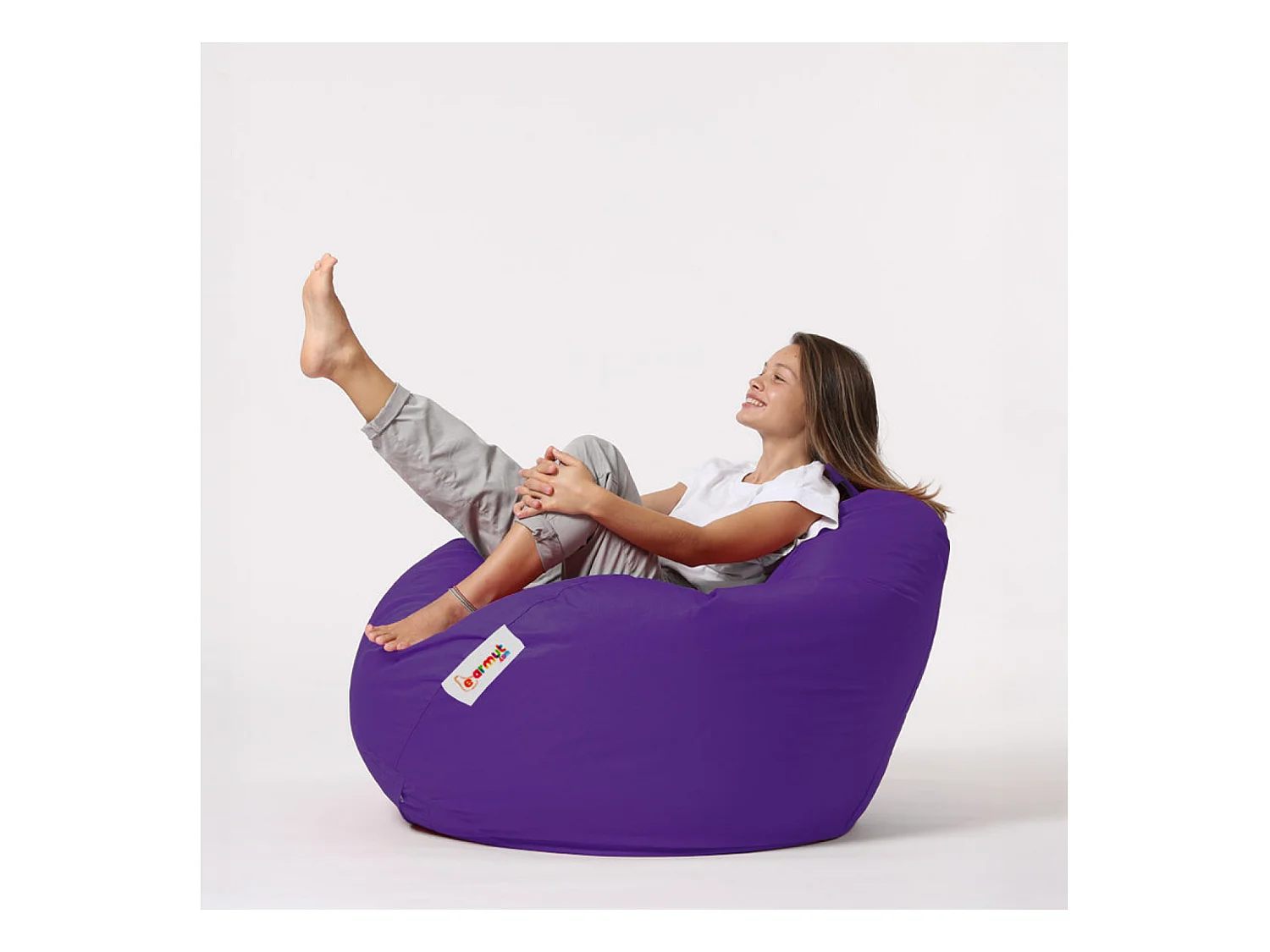 Pouf poire d'extérieur 130x115cm violet OHAU