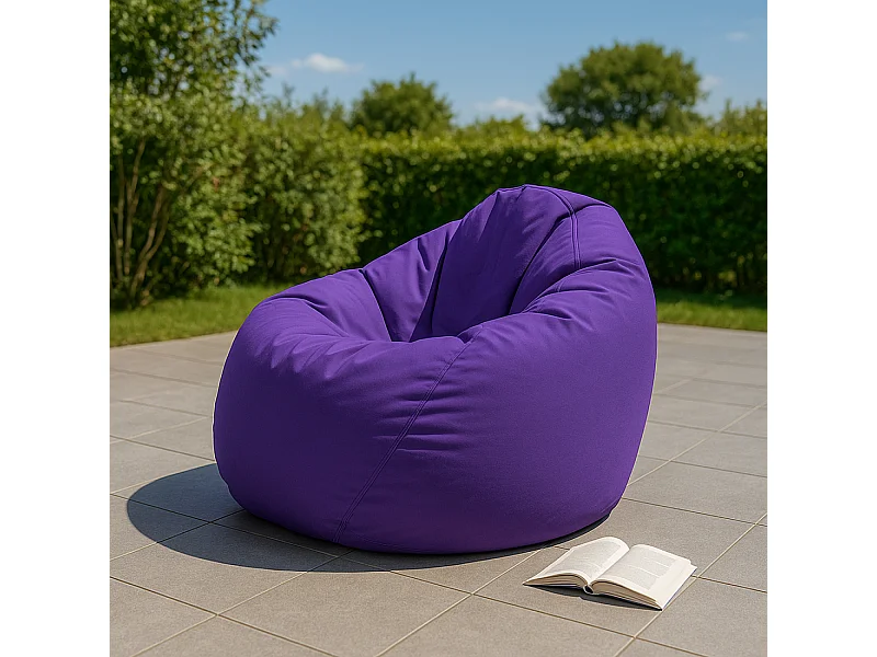 Pouf poire d'extérieur 130x115cm violet OHAU