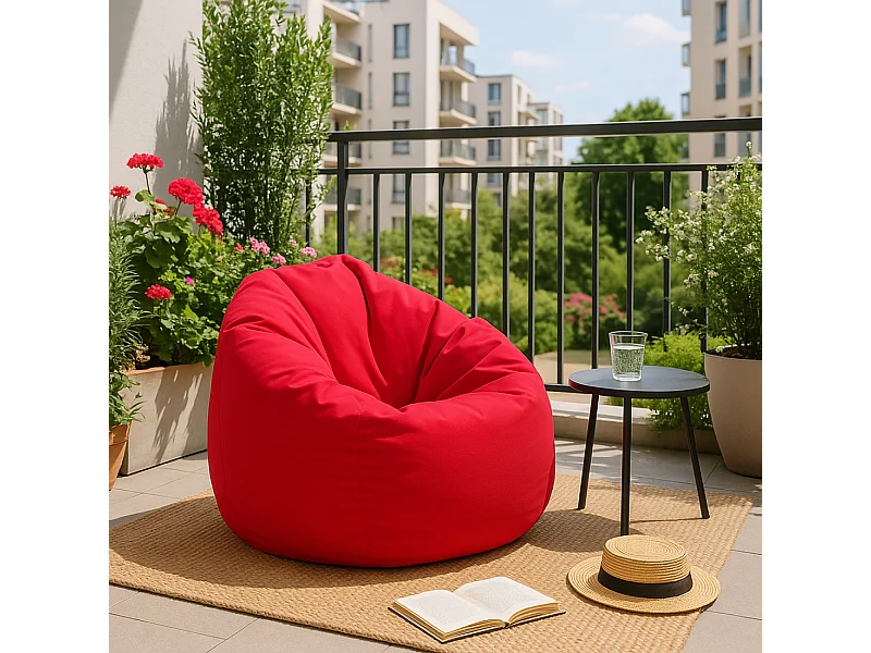 Buiten zitzak rood 130x115cm OHAU - Comfortabel, duurzaam en elegant