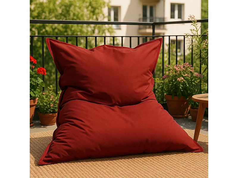 Buitenpoef XXL Rood 180x140cm MOKU Comfortabel en Duurzaam