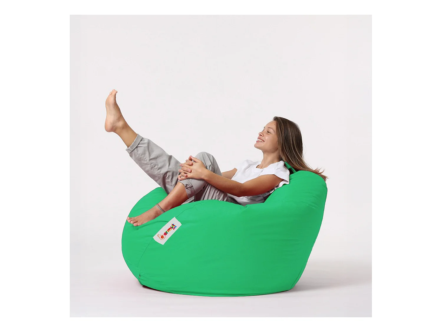 Pouf poire d'extérieur 130x115cm vert OHAU