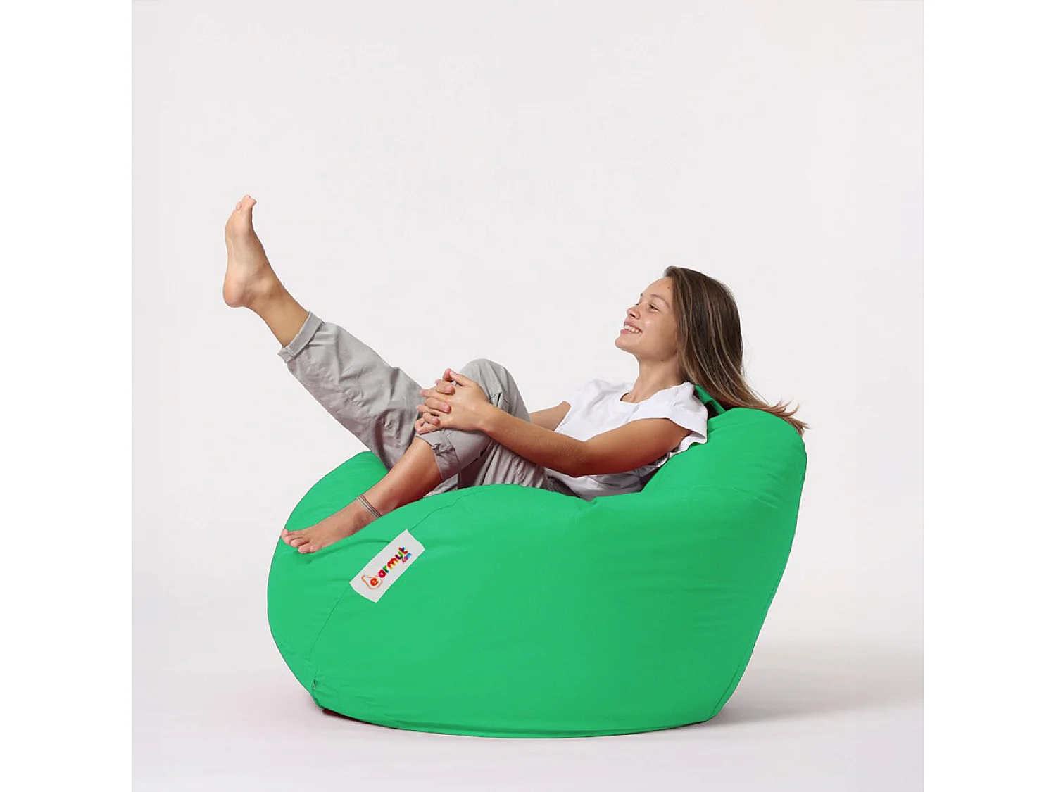 Pouf poire d'extérieur 130x115cm vert OHAU