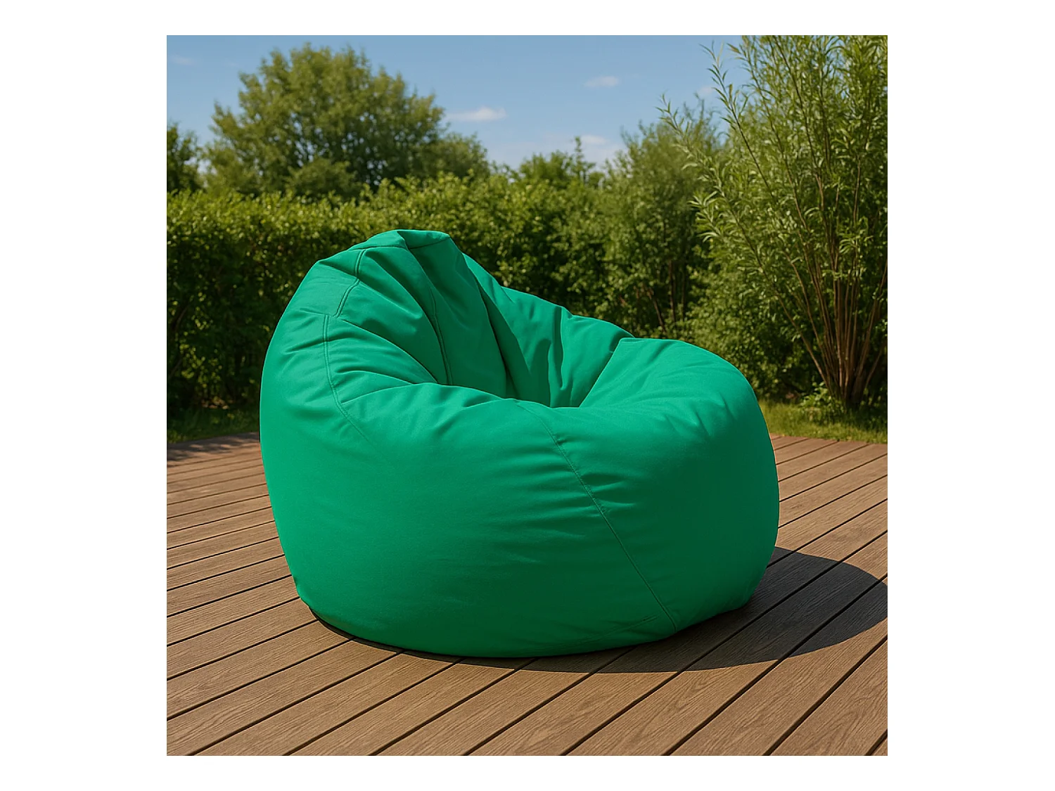 Pouf poire d'extérieur 130x115cm turquoise OHAU