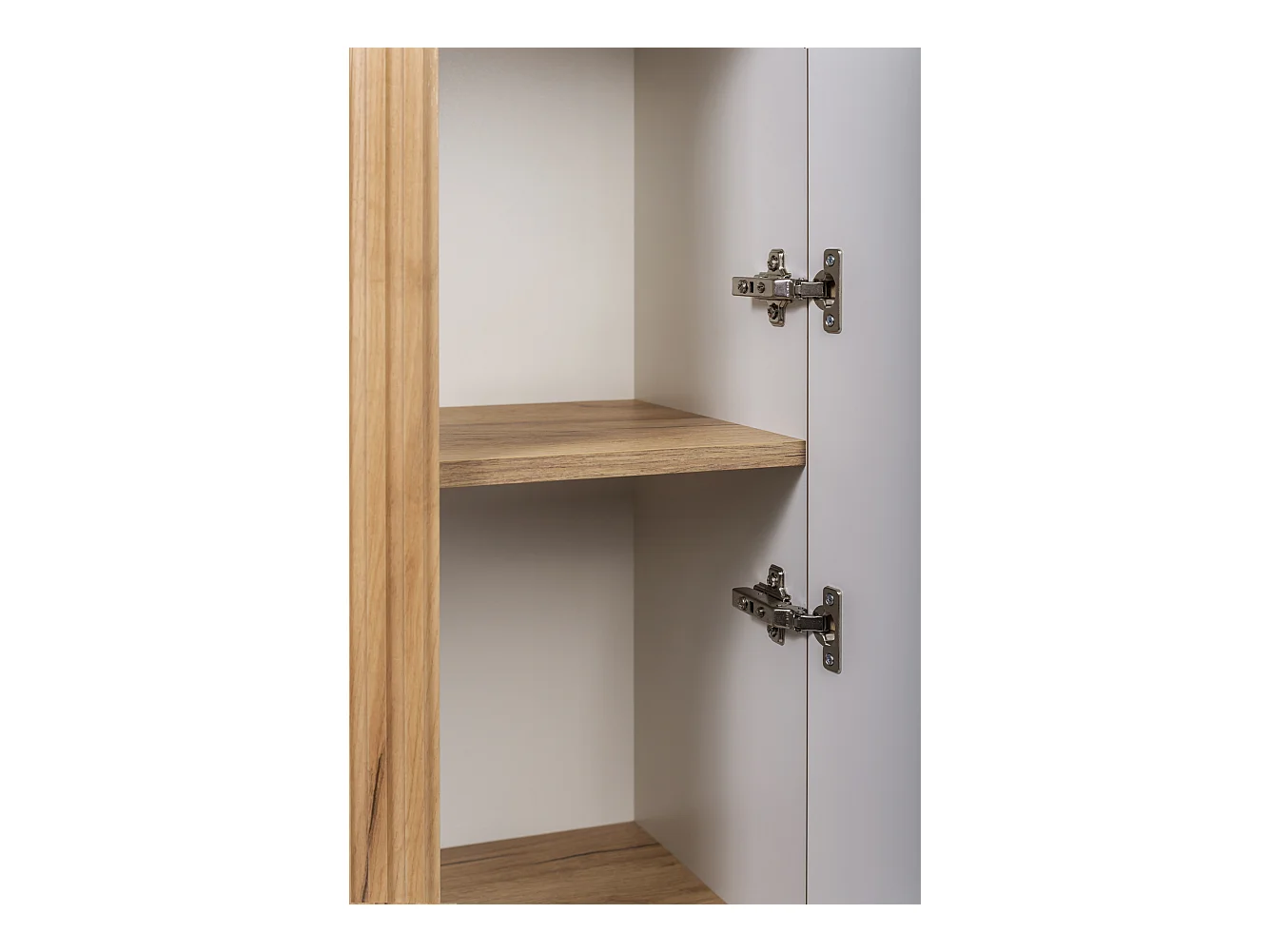 ELEGANCE Armoire haute de salle de bain 31,5 × 35,5 × 139 cm chêne craft doré