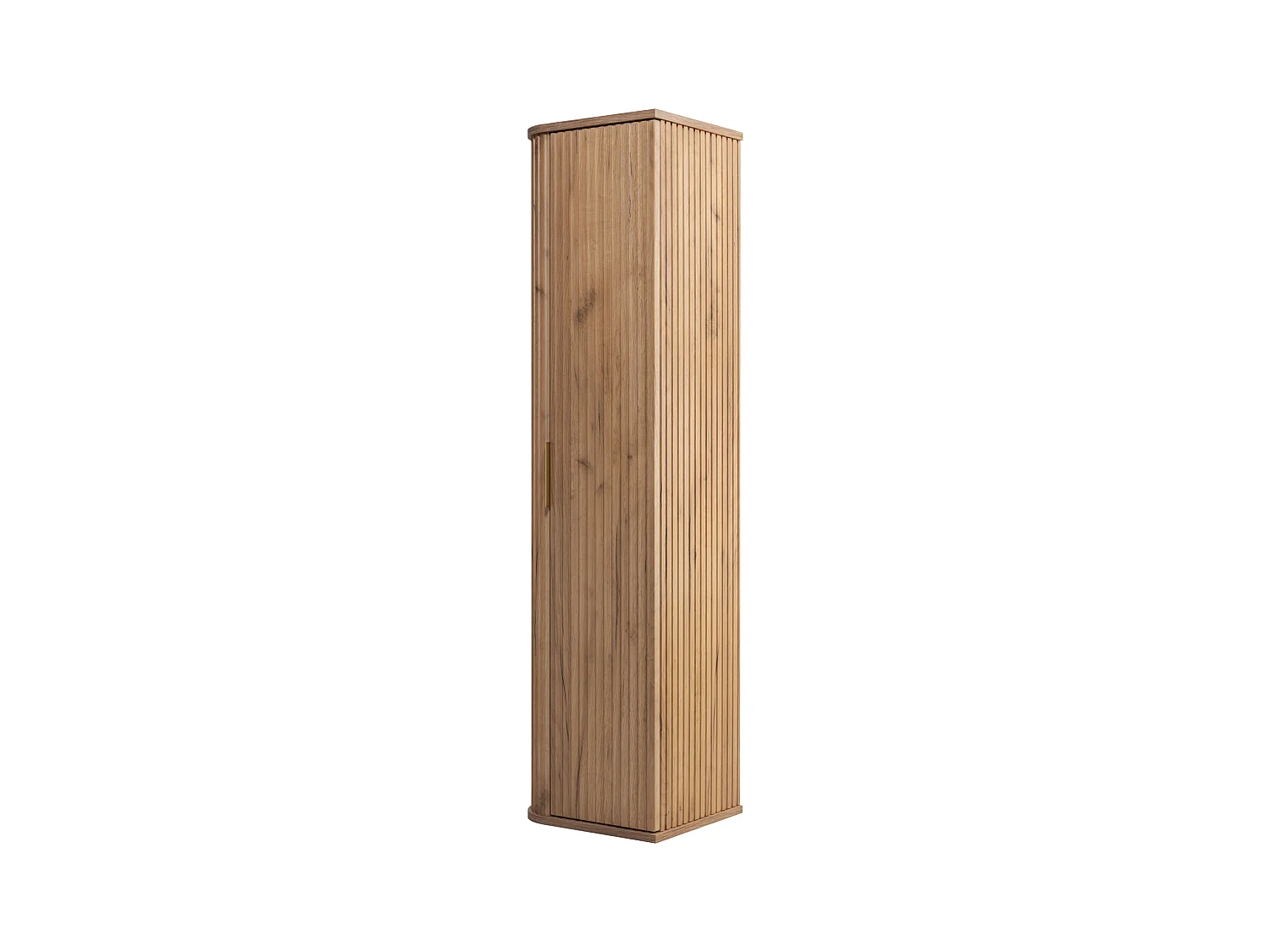 ELEGANCE Armario alto de baño 31,5 × 35,5 × 139 cm roble craft dorado