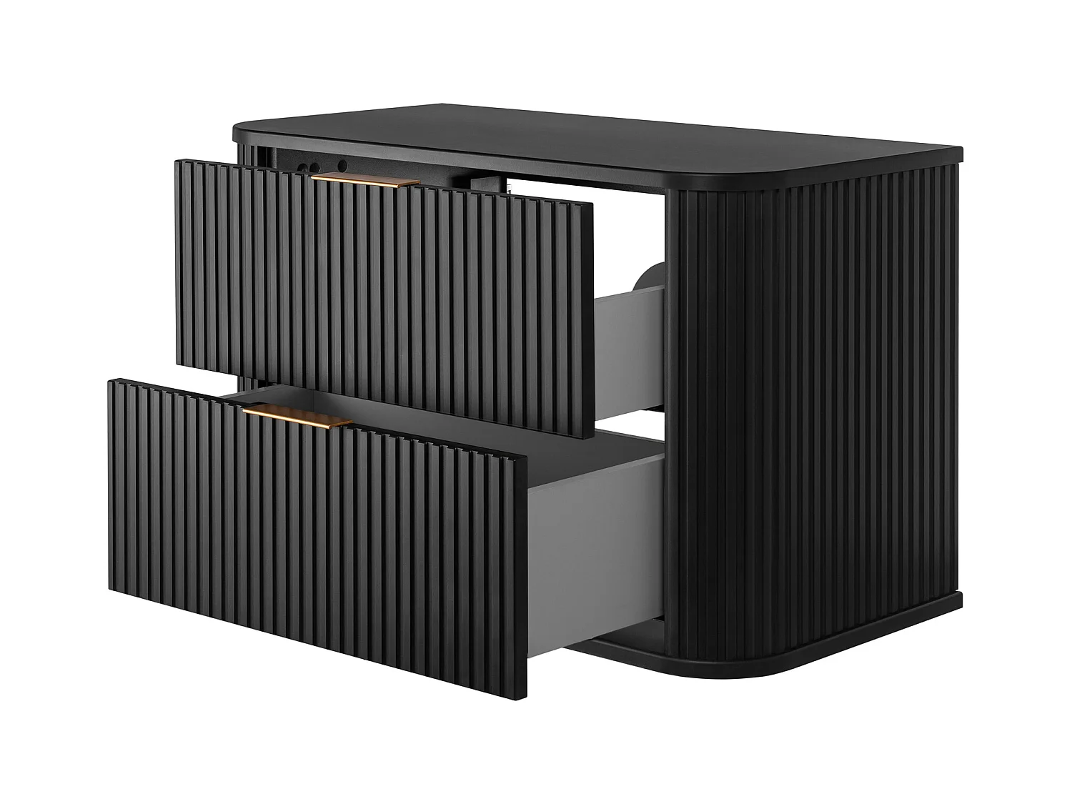 ELEGANCE Meuble suspendu sous lavabo 41,5 × 80,4 × 51,7 cm noir