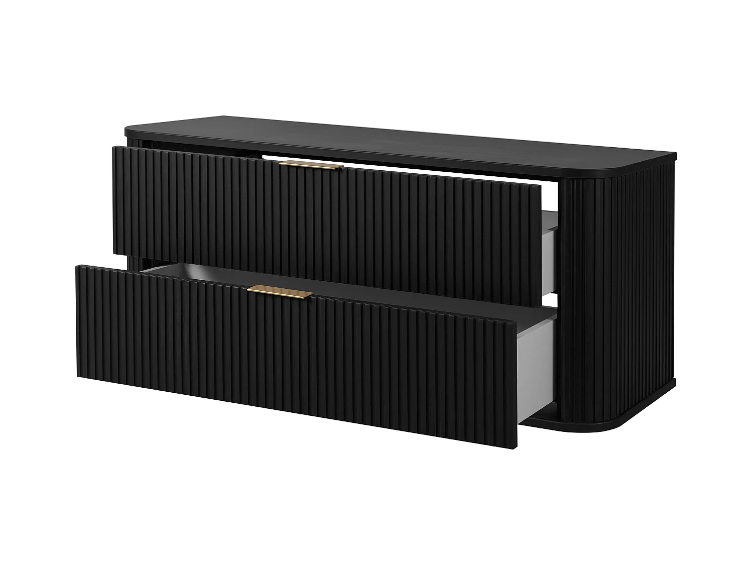 ELEGANCE Meuble suspendu sous lavabo 41,5 × 120,4 × 51,7 cm noir